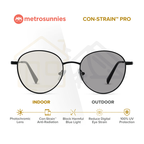 MetroSunnies Jensen Specs (Black) / Replaceable Lens / Eyeglasses for Men and Women