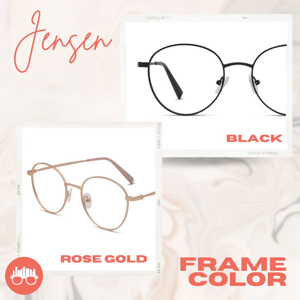 MetroSunnies Jensen Specs (Black) / Replaceable Lens / Eyeglasses for Men and Women