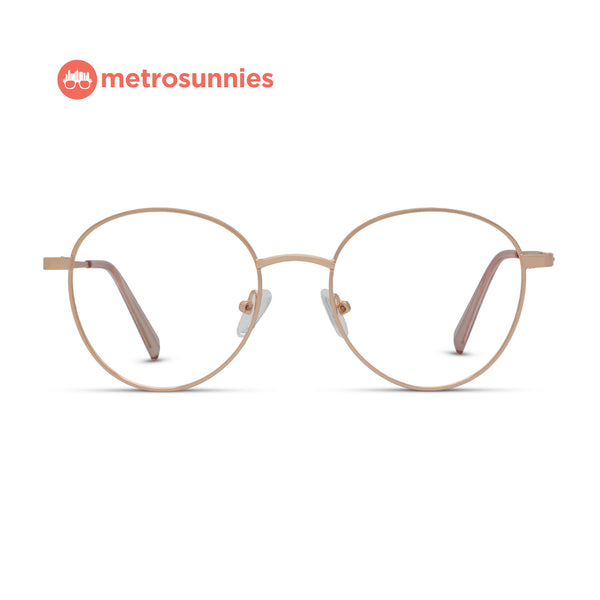 MetroSunnies Jensen Specs (Rose Gold) / Replaceable Lens / Eyeglasses for Men and Women
