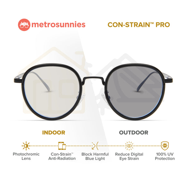 MetroSunnies Jessie Specs (Black) / Replaceable Lens / Eyeglasses for Men and Women