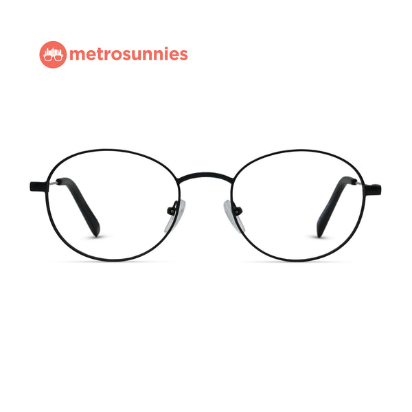 MetroSunnies Jet Specs (Black) / Replaceable Lens / Eyeglasses for Men and Women