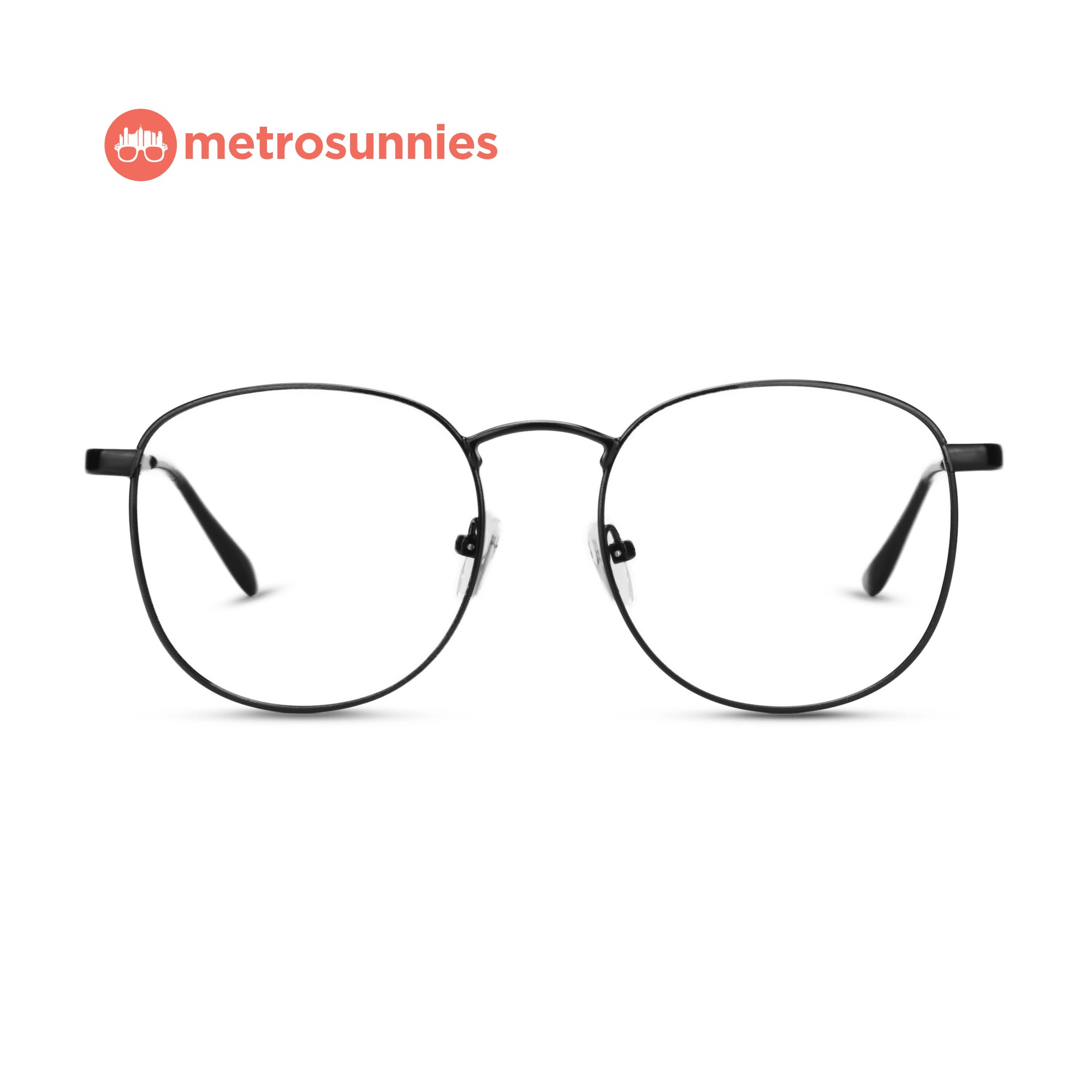MetroSunnies Jonah Specs (Black) / Replaceable Lens / Eyeglasses for Men and Women