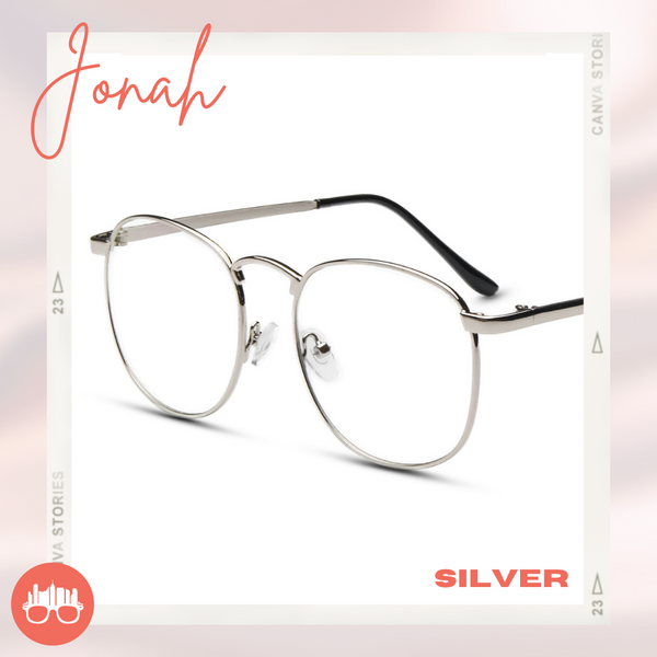 MetroSunnies Jonah Specs (Silver) / Replaceable Lens / Eyeglasses for Men and Women