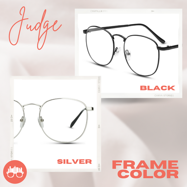 MetroSunnies Judge Specs (Black) / Con-Strain Blue Light / Anti-Radiation Computer Eyeglasses