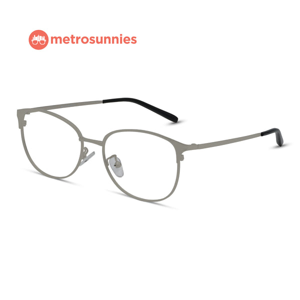 MetroSunnies Juno Specs (Silver) / Replaceable Lens / Eyeglasses for Men and Women