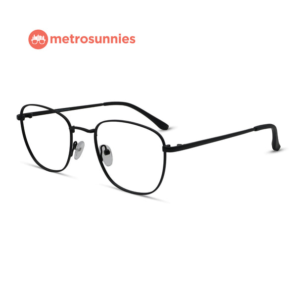 MetroSunnies Kaden Specs (Black) / Replaceable Lens / Eyeglasses for Men and Women
