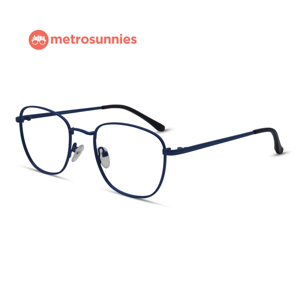 MetroSunnies Kaden Specs (Blue) / Replaceable Lens / Eyeglasses for Men and Women