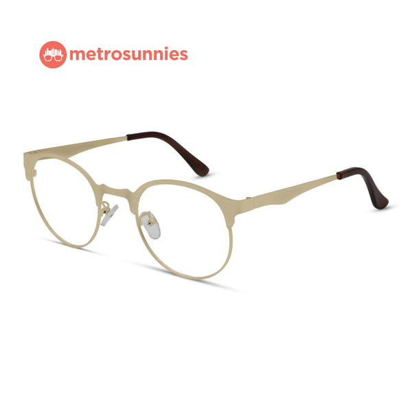 MetroSunnies Kate Specs (Gold) / Replaceable Lens / Eyeglasses for Men and Women