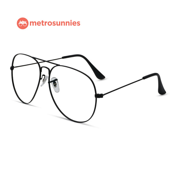 MetroSunnies Kennedy Specs (Black) / Replaceable Lens / Eyeglasses for Men and Women