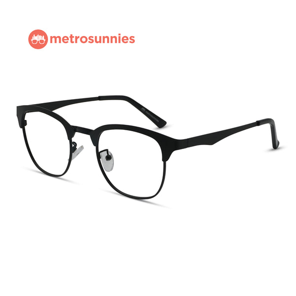 MetroSunnies King Specs (Black) / Con-Strain Blue Light / Anti-Radiation Computer Eyeglasses