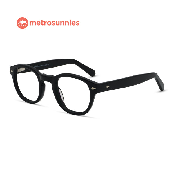 MetroSunnies Lance Specs (Black) / Handmade Acetate / Replaceable Lens / Eyeglasses
