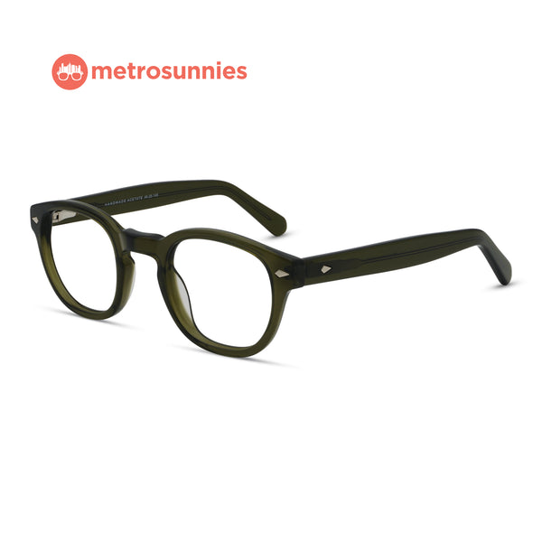 MetroSunnies Lance Specs (Moss) / Handmade Acetate / Replaceable Lens / Eyeglasses