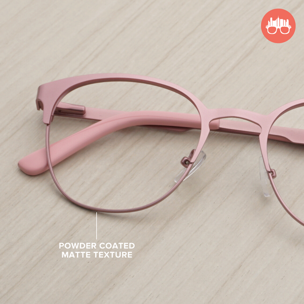 MetroSunnies Lauren Specs (Pink) / Replaceable Lens / Eyeglasses for Men and Women