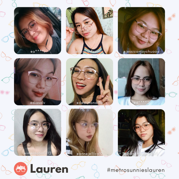 MetroSunnies Lauren Specs (Pink) / Replaceable Lens / Eyeglasses for Men and Women