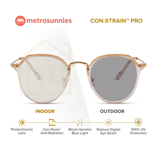 MetroSunnies Layla Specs (Champagne) / Con-Strain Blue Light / Versairy / Anti-Radiation Eyeglasses