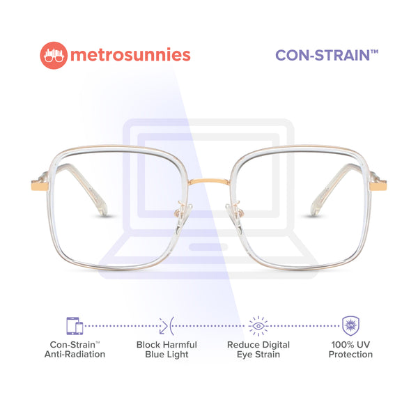MetroSunnies Lee Specs (Clear) / Replaceable Lens / Eyeglasses for Men and Women