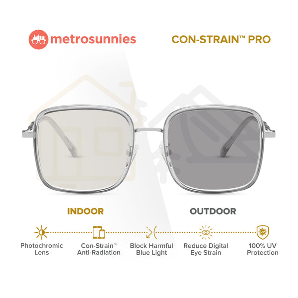 MetroSunnies Lee Specs (Gray) / Replaceable Lens / Eyeglasses for Men and Women