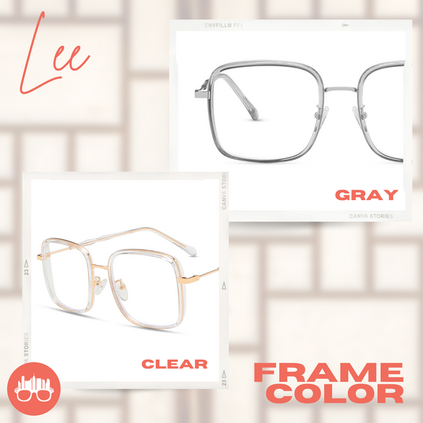 MetroSunnies Lee Specs (Gray) / Replaceable Lens / Eyeglasses for Men and Women