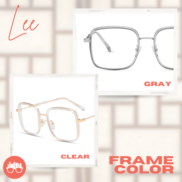MetroSunnies Lee Specs (Clear) / Replaceable Lens / Eyeglasses for Men and Women