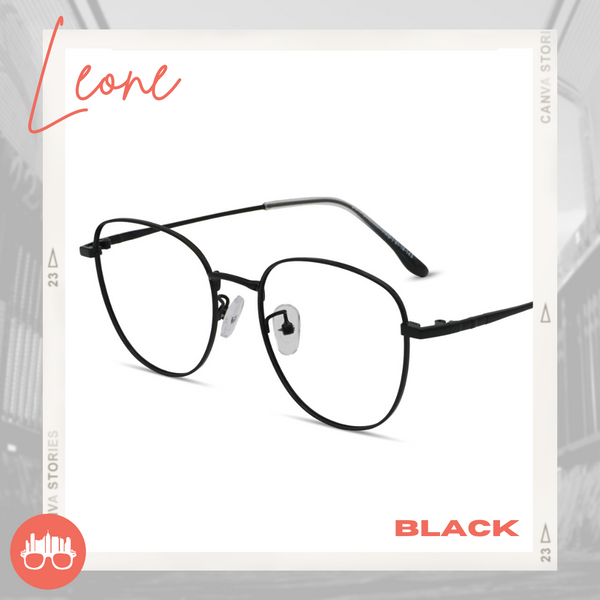MetroSunnies Leone (Black) / Con-Strain PRO Photochromic Blue Light / UV400 / Anti-Radiation