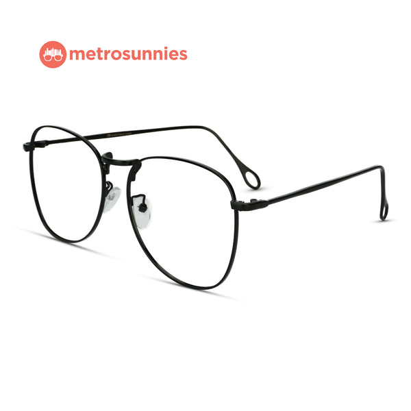 MetroSunnies Liege Specs (Black) / Con-Strain Blue Light / Anti-Radiation Computer Eyeglasses