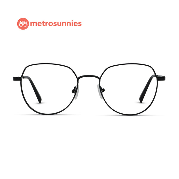 MetroSunnies Lily Specs (Black) / Replaceable Lens / Eyeglasses for Men and Women