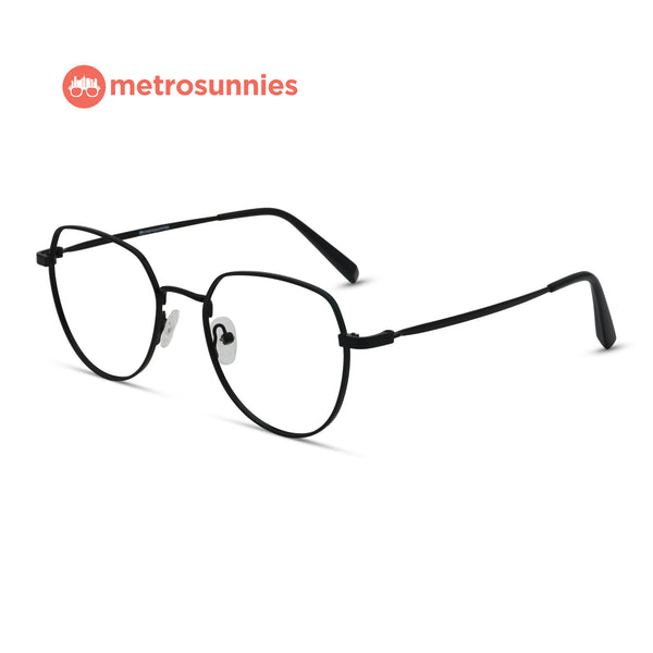 MetroSunnies Lily Specs (Black) / Replaceable Lens / Eyeglasses for Men and Women