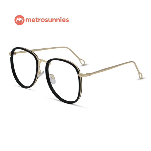 MetroSunnies Linda Specs (Black) / Replaceable Lens / Eyeglasses for Men and Women