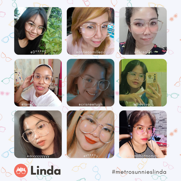 MetroSunnies Linda Specs (Clear) / Replaceable Lens / Eyeglasses for Men and Women