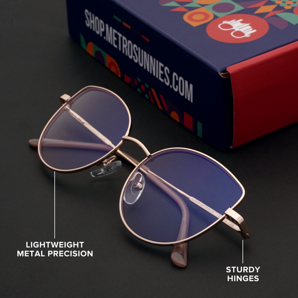 MetroSunnies Liv Specs (Black) / Replaceable Lens / Eyeglasses for Men and Women