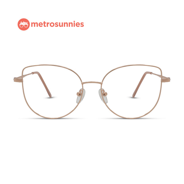 MetroSunnies Liv Specs (Rose Gold) / Replaceable Lens / Eyeglasses for Men and Women