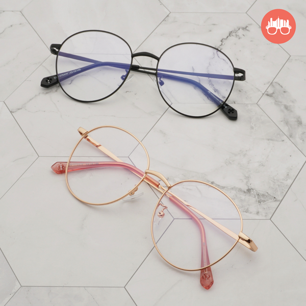 MetroSunnies Mason Specs (Rose Gold) / Con-Strain Blue Light / Anti-Radiation Computer Eyeglasses