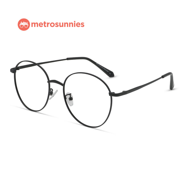 MetroSunnies Mason Specs (Black) / Con-Strain Blue Light / Anti-Radiation Computer Eyeglasses
