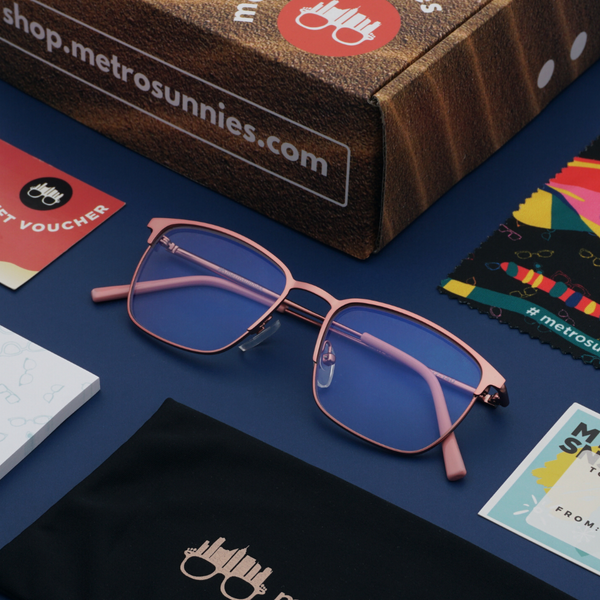 MetroSunnies Max Specs (Nude) / Con-Strain Blue Light / Anti-Radiation Computer Eyeglasses