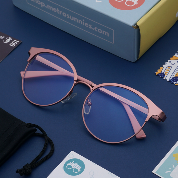 MetroSunnies Maya Specs (Pink) / Replaceable Lens / Eyeglasses for Men and Women