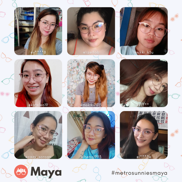 MetroSunnies Maya Specs (Pink) / Replaceable Lens / Eyeglasses for Men and Women