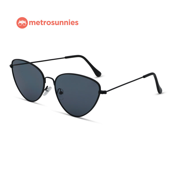 MetroSunnies Meg Sunnies (Onyx) / Sunglasses with UV400 Protection / Fashion Eyewear Unisex