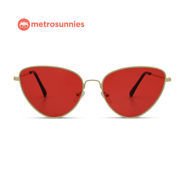 MetroSunnies Meg Sunnies (Vermillion) / Sunglasses with UV400 Protection / Fashion Eyewear Unisex