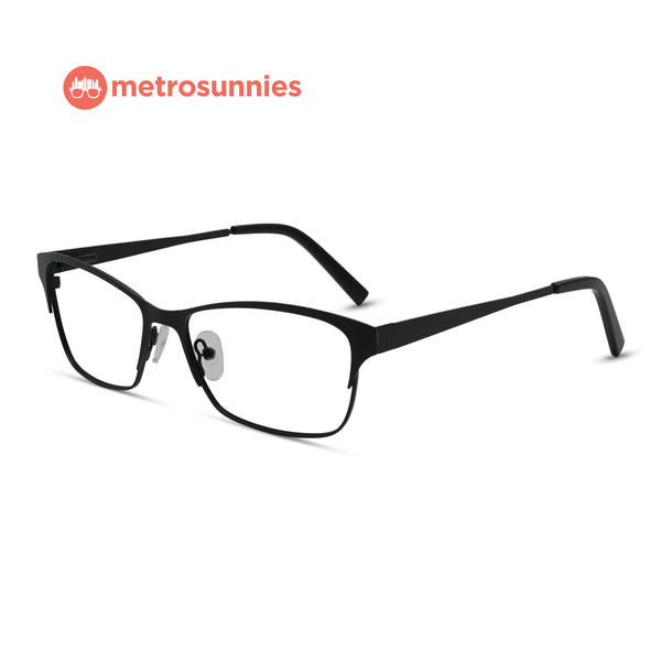 MetroSunnies Merlin Specs (Black) / Replaceable Lens / Eyeglasses for Men and Women