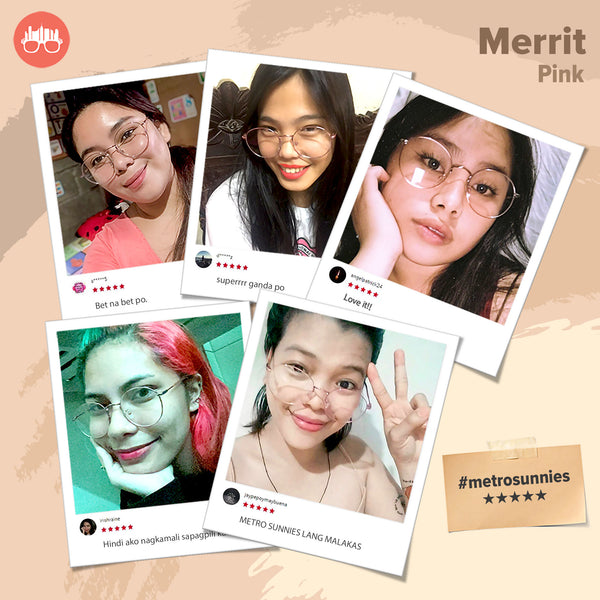 MetroSunnies Merrit Specs (Pink) / Replaceable Lens / Eyeglasses for Men and Women
