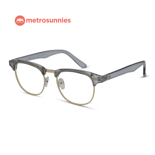 MetroSunnies Midas Specs (Gray) / Replaceable Lens / Eyeglasses for Men and Women