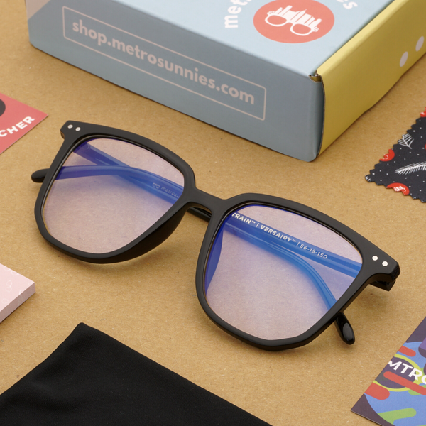 MetroSunnies Nori Specs / Anti Radiation Glasses for Women and Men / Eyeglasses Replaceable Lens / Blue Light Eyewear / Versairy TR90 Lightweight / Optical Frame