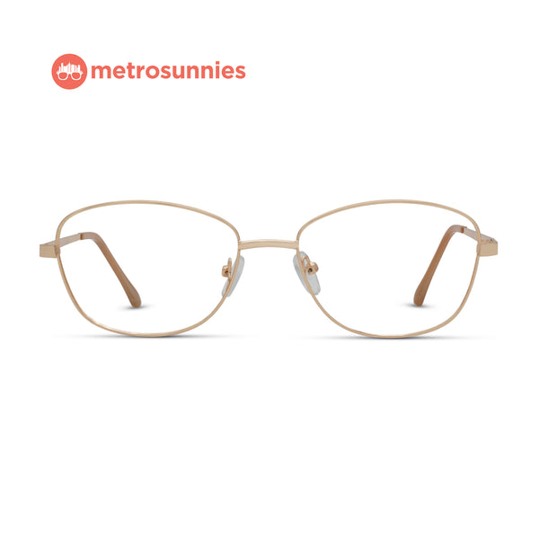 MetroSunnies Nova Specs (Rose Gold) / Replaceable Lens / Eyeglasses for Men and Women