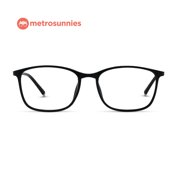 MetroSunnies Parker Specs (Coal) / Replaceable Lens / Versairy Ultralight Weight / Eyeglasses