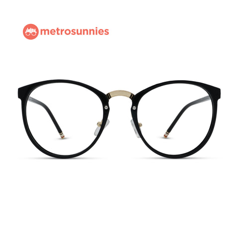 MetroSunnies Patty Specs (Black) / Replaceable Lens / Eyeglasses for Men and Women