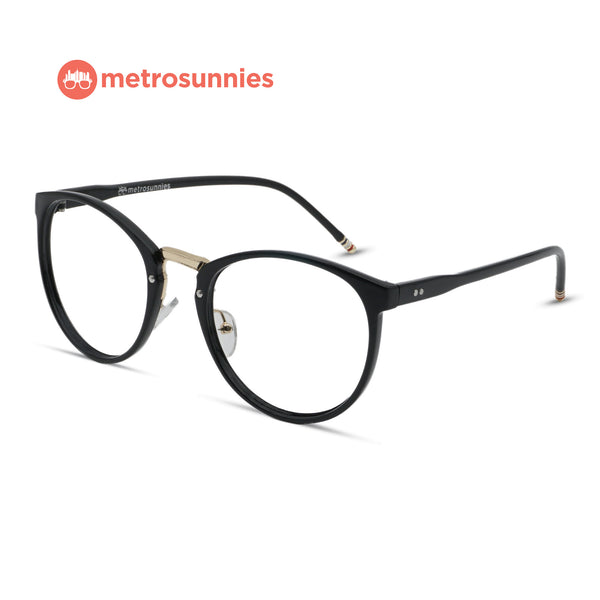 MetroSunnies Patty Specs (Black) / Replaceable Lens / Eyeglasses for Men and Women