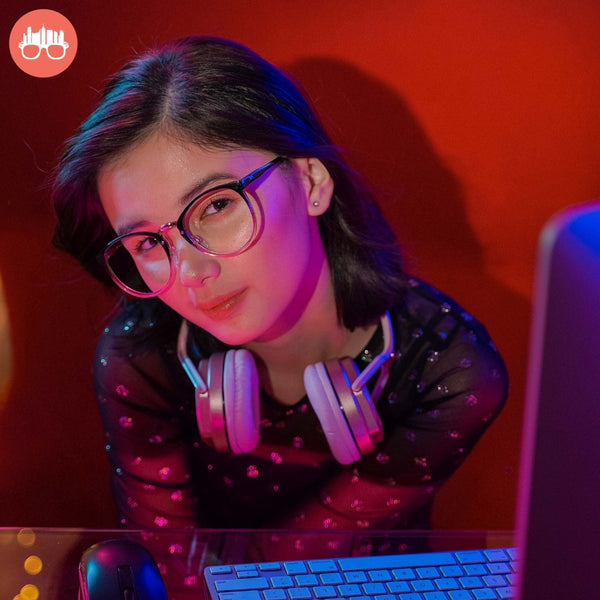 MetroSunnies Patty Specs (Pink) / Con-Strain Blue Light / Anti-Radiation Computer Eyeglasses