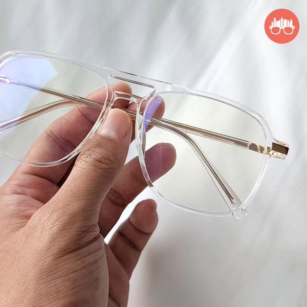 MetroSunnies Paul Specs (Champagne) / Con-Strain Blue Light / Versairy / Anti-Radiation Eyeglasses