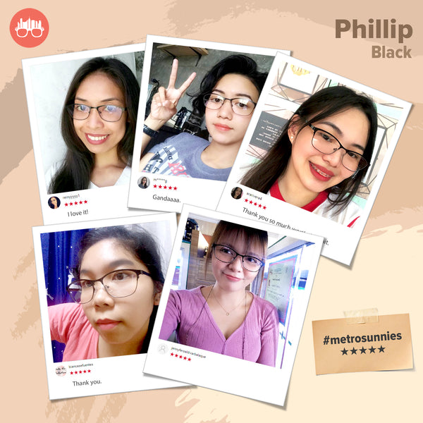 MetroSunnies Phillip Specs (Black) / Con-Strain Blue Light / Anti-Radiation Computer Eyeglasses