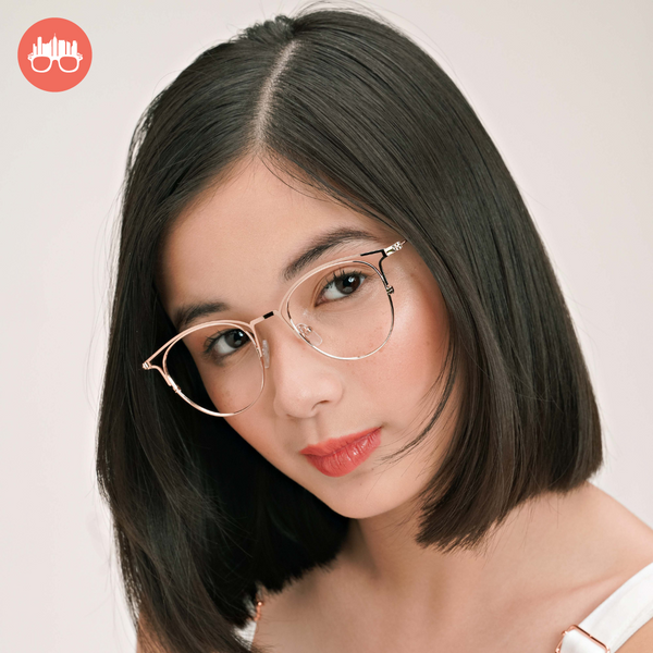 MetroSunnies Phoebe Specs (Rose Gold) / Replaceable Lens / Eyeglasses for Men and Women
